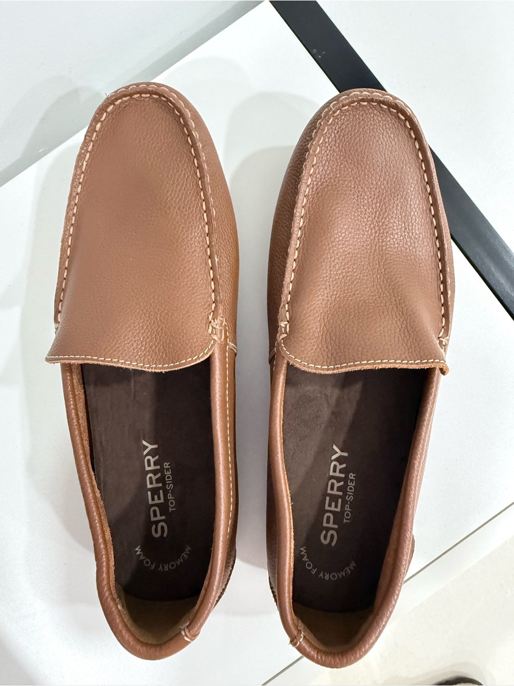 Sperry Men’s Tan Leather Boat Shoes - Slip-On Loafers